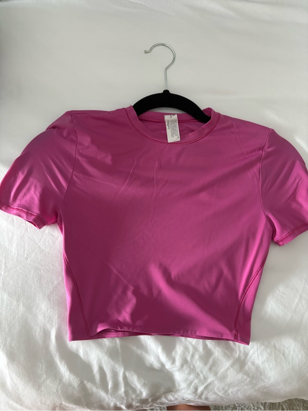 Wundermost Ultra-Soft Nulu Crewneck Cropped T-Shirt
